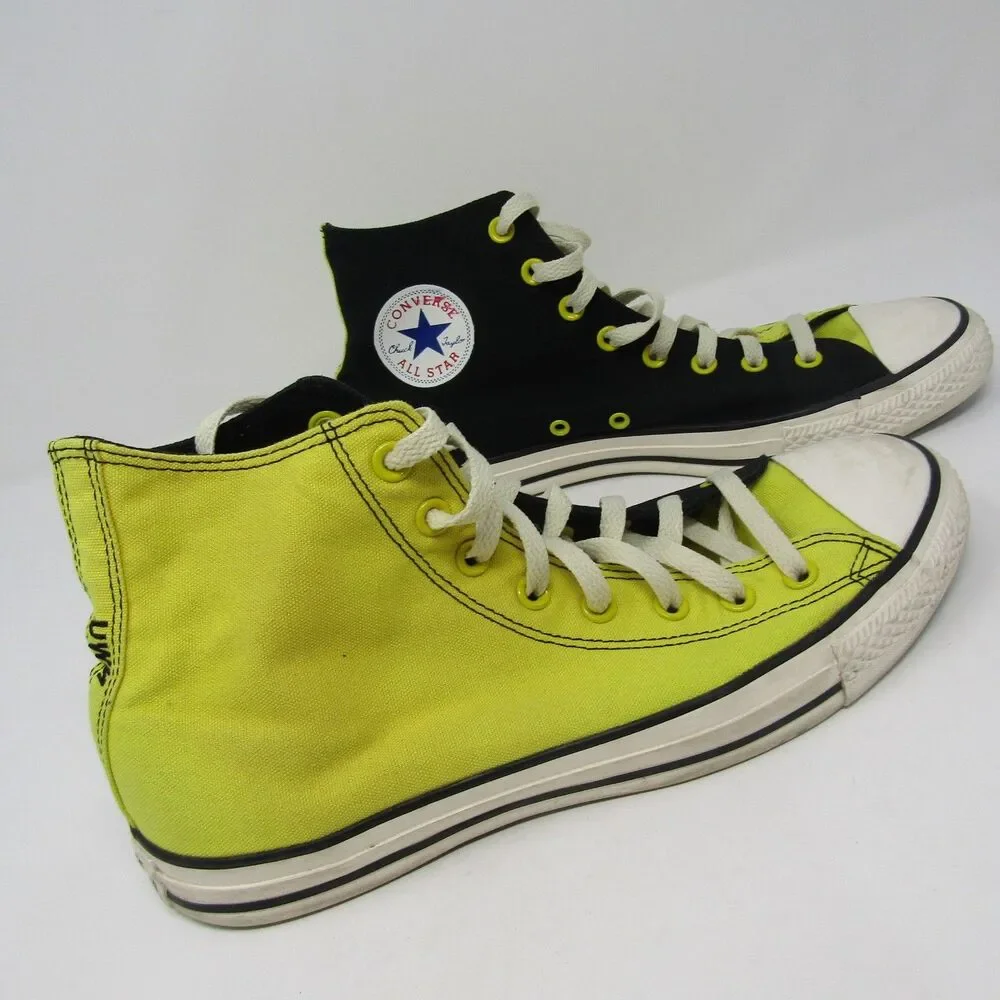 Converse Chuck Taylor All Star High Top Sneakers Men's US 10 EUR 44 Black Yellow
